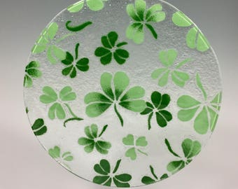 Shamrock Suncatcher, Large Irish Sun Catcher, Celtic Window Hanging