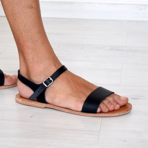 Sandales en cuir grecques faites main pour hommes