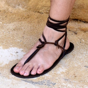 huarache sandals with ankle strap