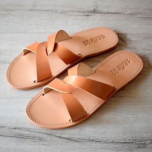 Folien für Männer, Antike griechische Ledersandalen, Männer griechischen Ledersandalen.