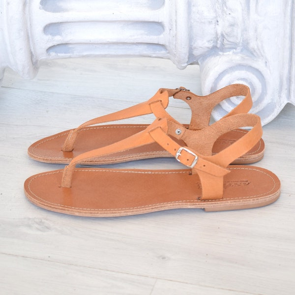 Ancient Greek leather sandals, handmade sandals, Spartan sandals, Roman sandals,  Flip Flop Sandals, Jesus Sandals, T bar sandal SKOPELOS