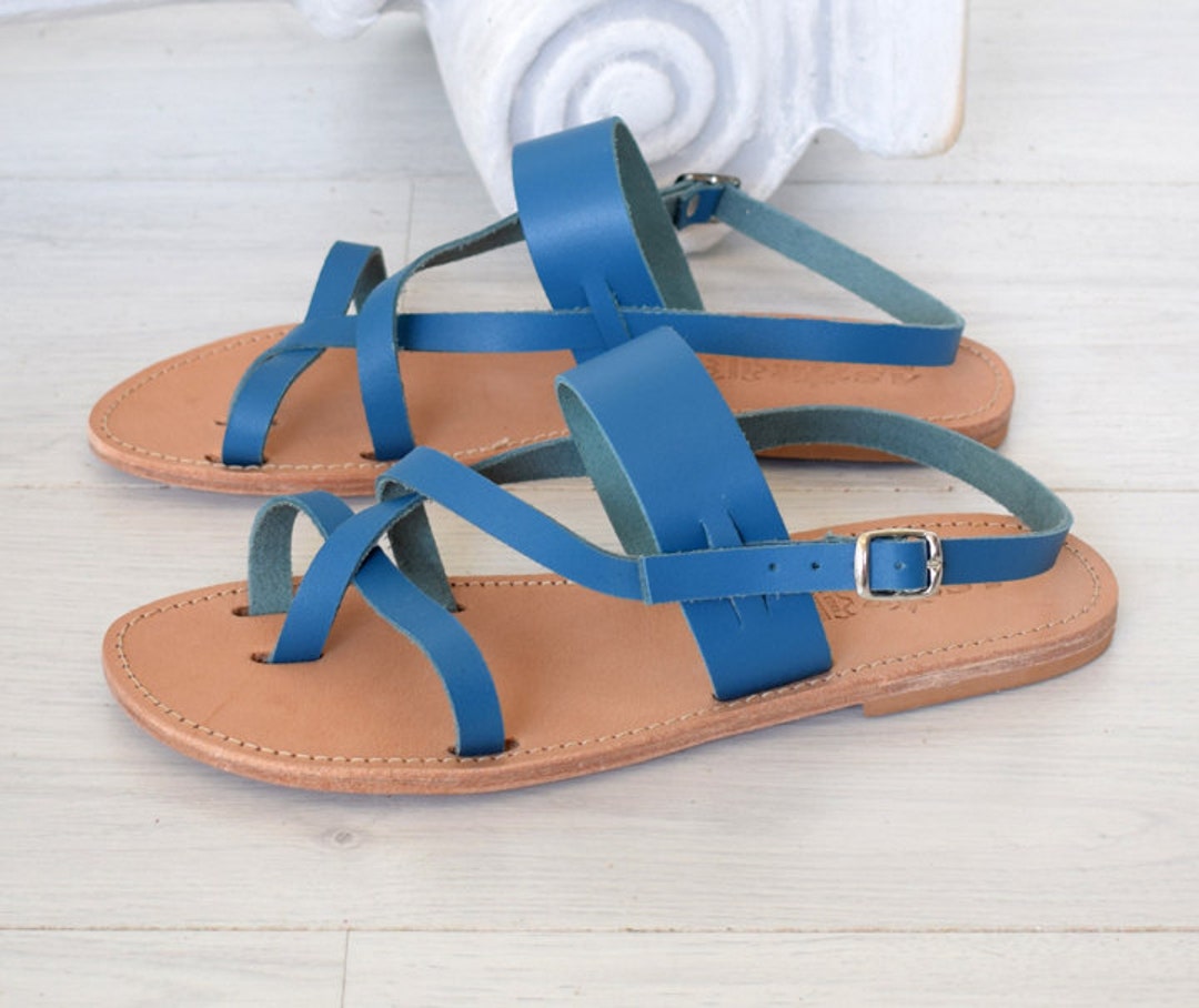 Greek Handmade Leather Sandals Made With Genuine Leather. - Etsy