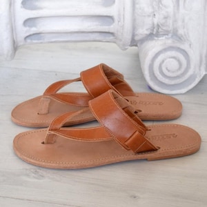 Sandalias para hombre hechas de cuero genuino, sandalias antiguas, sandalias hechas a mano, sandalias tipo chancla, sandalias de Jesús, sandalias griegas DELOS