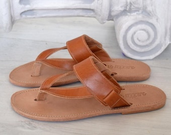Men Sandals made with genuine Leather, Ancient Sandals, Handmade Sandals,  Flip Flop Sandals, Jesus Sandals, Greek Sandals DELOS