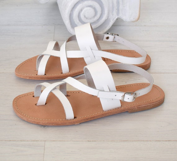white boho sandals