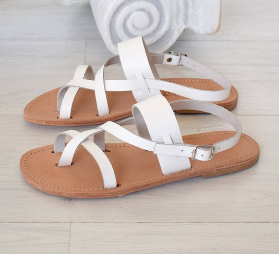 white boho sandals