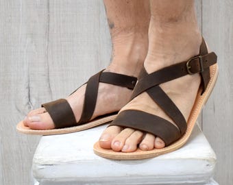 Men sandals, Spartan sandals,  handmade sandals, men sandals, High Quality Genuine Leather sandals, Brown sandals