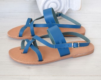 Women's Ancient Greek Style Sandals made with Genuine Leather, NISA