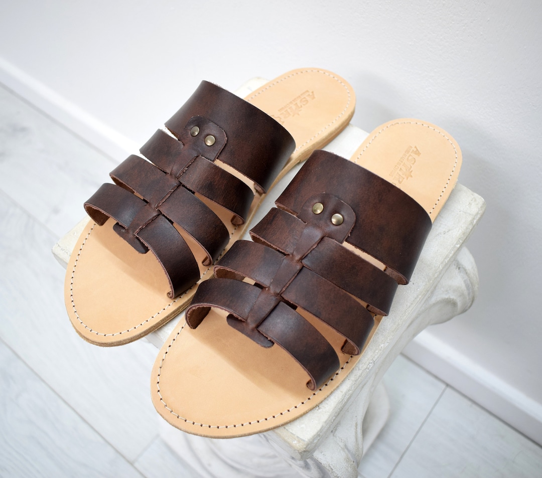 mens custom leather sandals