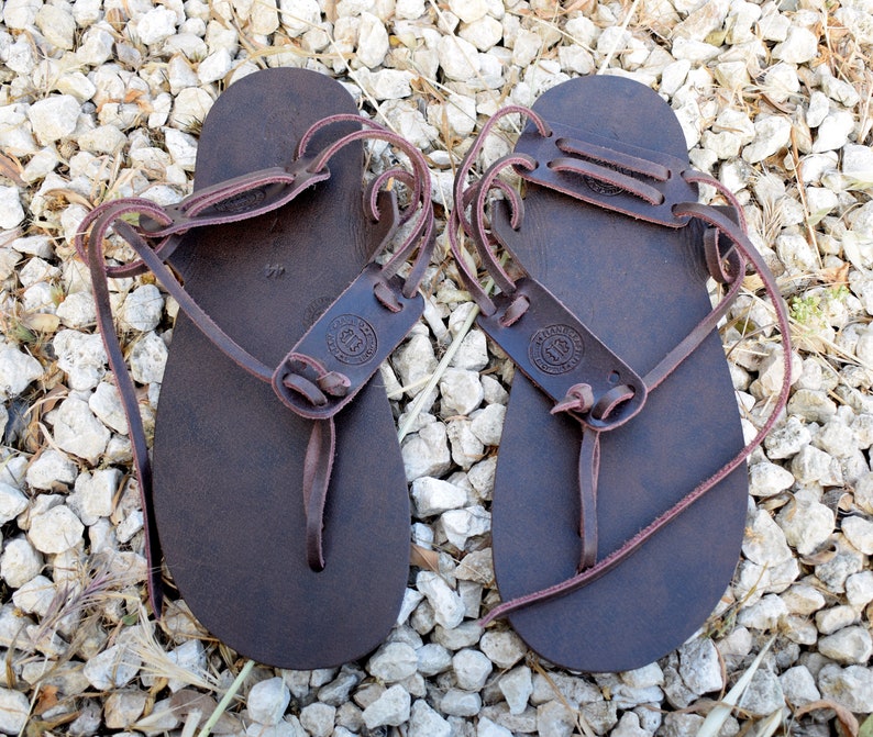 Ankle strap sandals, Genuine leather, Barefoot Huarache sandals, Boho sandals, Beach sandals, handcrafted leather, unique design, ANDROS image 6