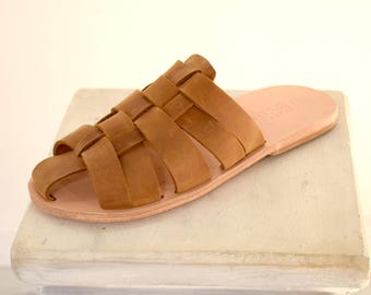 Huaraches Sandalen für Herren im Fischer Design mit Leder in der Farbe Hellbraun