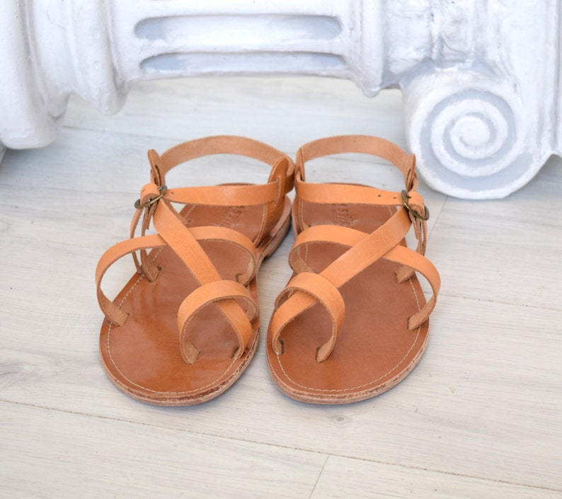Natural Tan Sandals Hippie Gladiator Sandals Bohemian - Etsy
