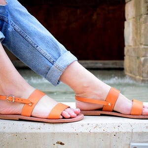 Greek Style Women&#39;s Flat Handmade Sandals, ARTEMIS