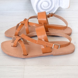 Genuine Leather Sandals Handmade, Unisex Footwear in Greek Sandals NISA2