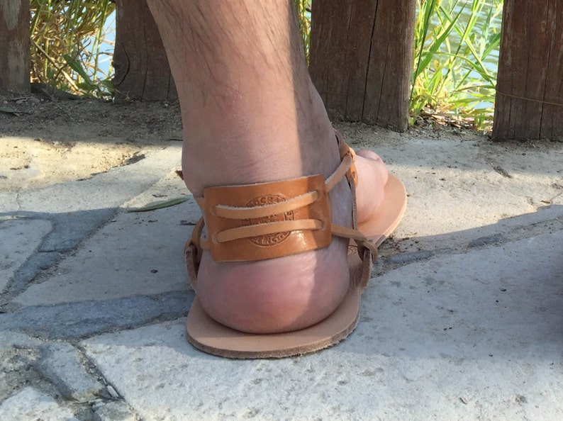 Ankle strap sandals, Genuine leather, Barefoot Huarache sandals, Boho sandals, Beach sandals, handcrafted leather, unique design, ANDROS image 2