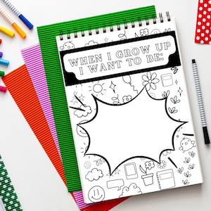 Mall för skylt "När jag blir stor" - Utskrivbar skylt "När jag blir stor vill jag bli", skylt "När jag blir stor", utskrivbar skola, utskrivbara material för klassrum