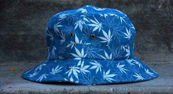 weed leaf bucket hat