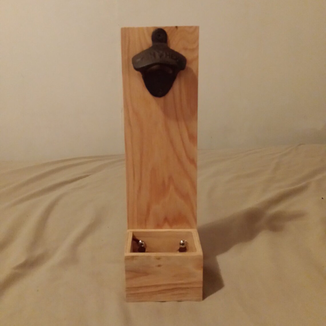Wood mounted bottle opener Etsy