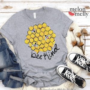 Bee Kind Tshirt | Bee Kind Long Sleeve | Be Kind Shirt | Honey Bee Shirt | Bee Kind Gift Shirt | Be Nice | Mother&#39;s Day Gift | Birthday Gift