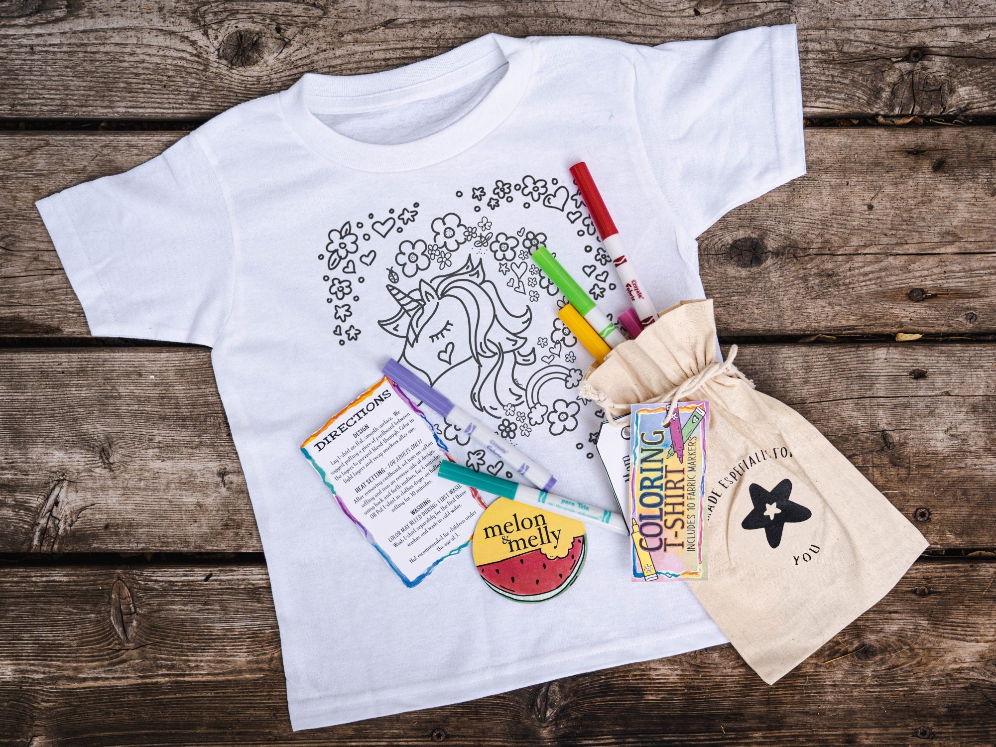 Unicorn Coloring Book Style Diy Coloring T-Shirt Unicorn Coloring Book Style Diy Coloring T-Shirt