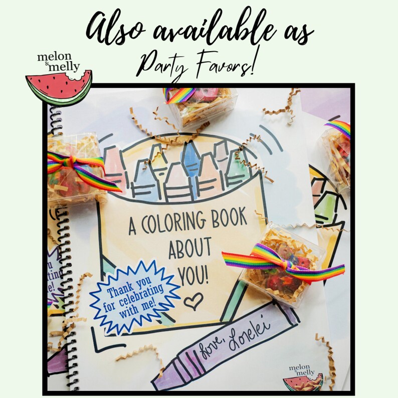 Personalized Kids Coloring Book & Name Crayon Set Custom Etsy