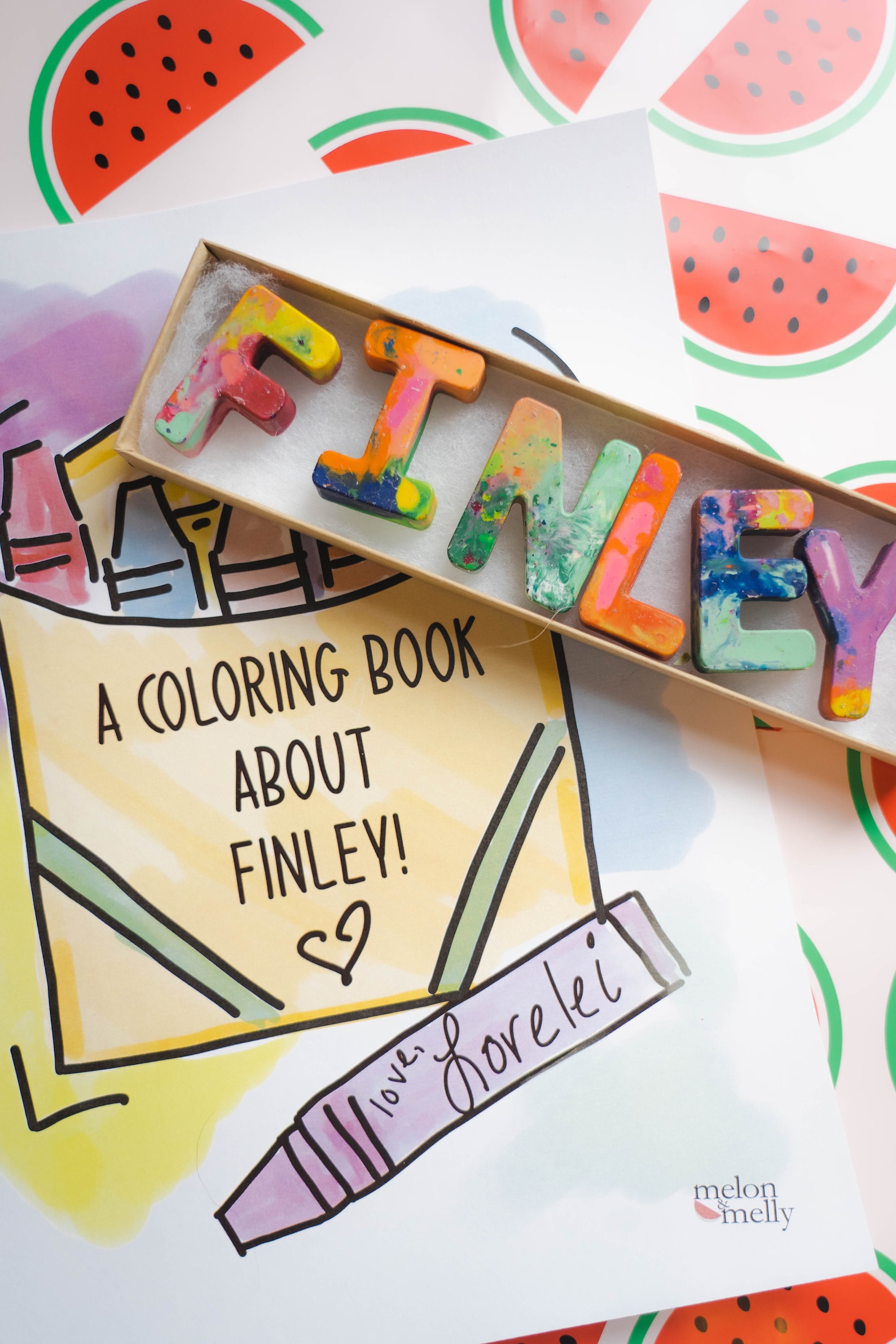 Personalized Coloring Book and Name Crayons