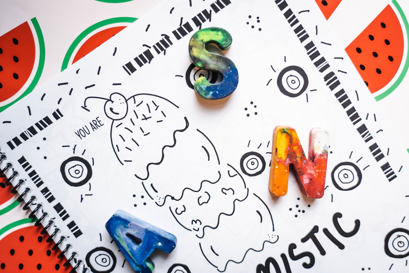 Personalized Kids Coloring Book & Name Crayon Set Custom Coloring Book