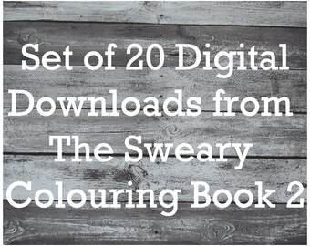 Set of 20 Digital Files - The Sweary Colouring Book 2