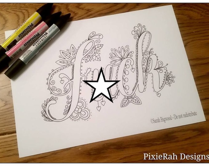 Sweary Colouring Book - Etsy