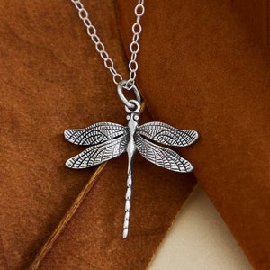 Dragonfly Charm Sterling Silver. 925 Dragonfly Pendant Detailed ...