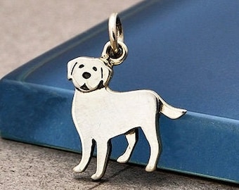 Lab Charm Sterling Silver. Labrador Pendant. Labrador Gift. 925 Sterling Silver Dog Charm. Labrador Retriever Necklace.