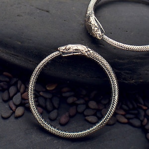 Ouroboros Ring or Charm 925 Sterling Silver or Solid Bronze Ouroboros Snake Ring Dainty Ourboros