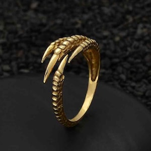 Bird Claw Ring Solid Bronze Talon Gold Claw Ring Adjustable