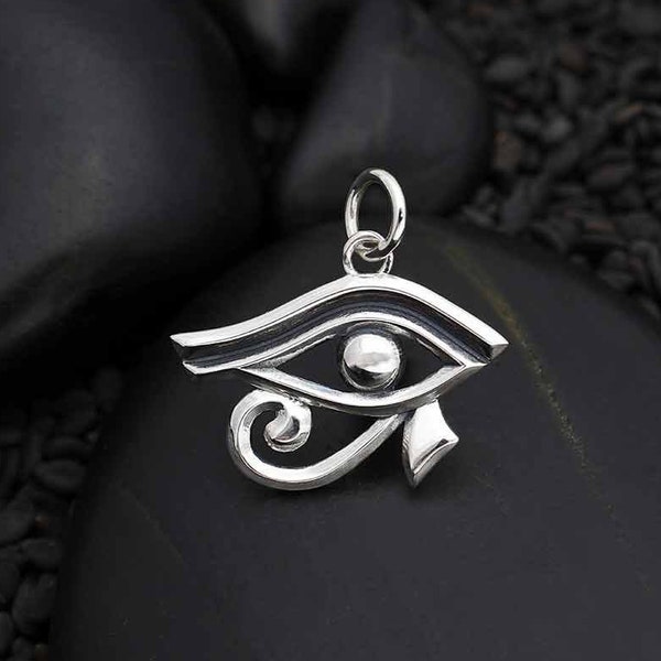 Sterling Silver Eye of Horus Charm 925 Sterling Silver Eye of Horus Stud Earrings Ring or Necklace Eye of Horus Jewelry