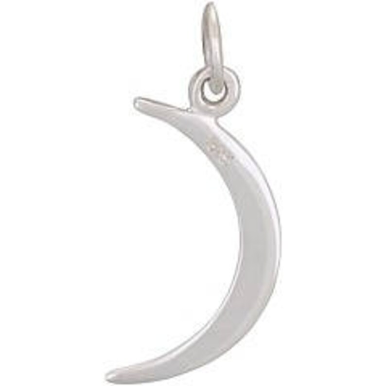 Sterling Silver Small Crescent Moon Charm