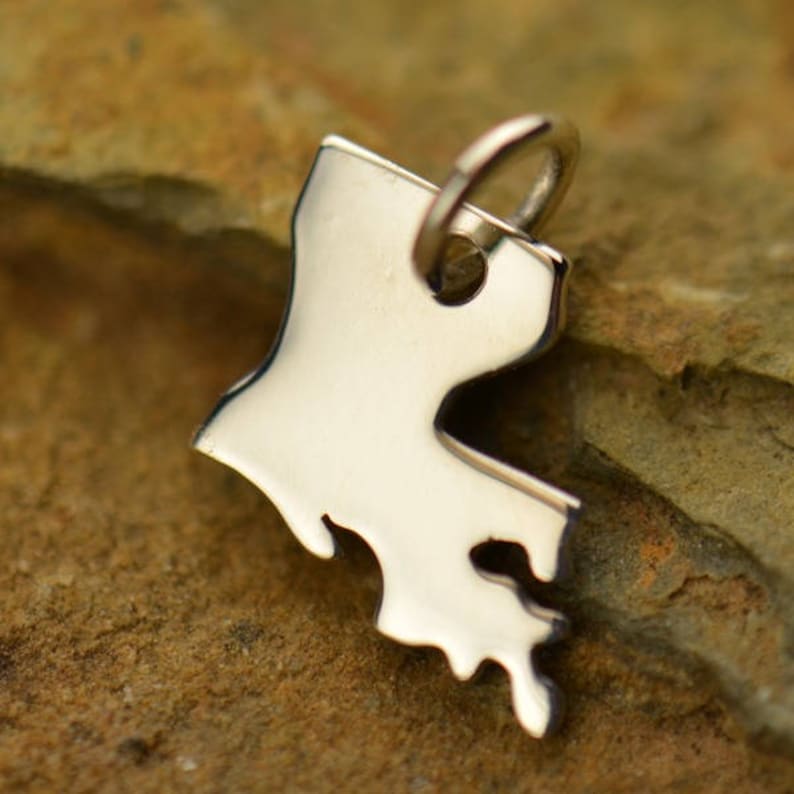 Sterling Silver Louisiana Charm