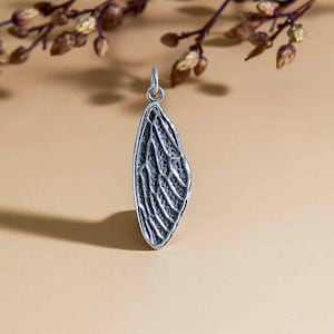 Cicada Wing 925 Sterling Silver Cicada Charm 925 Solid Sterling Silver Cicada Pendant Cicada Jewelry