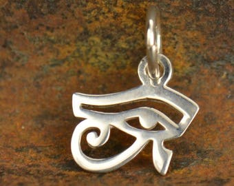 Sterling Silver Eye of Horus Charm .925 Sterling Silver Eye of Horus Jewelry