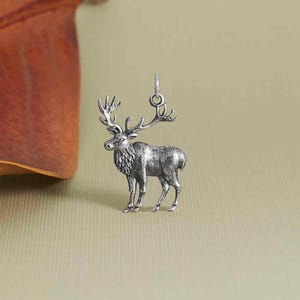 Elk Charm 925 Sterling Silver Mini Elk Necklace Solid Sterling Silver Elk Pendant Charm