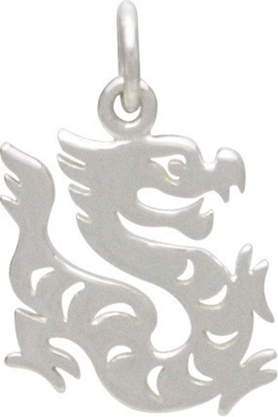 Sterling Silver Dragon Charm .925 Sterling Silver Dragon Etsy