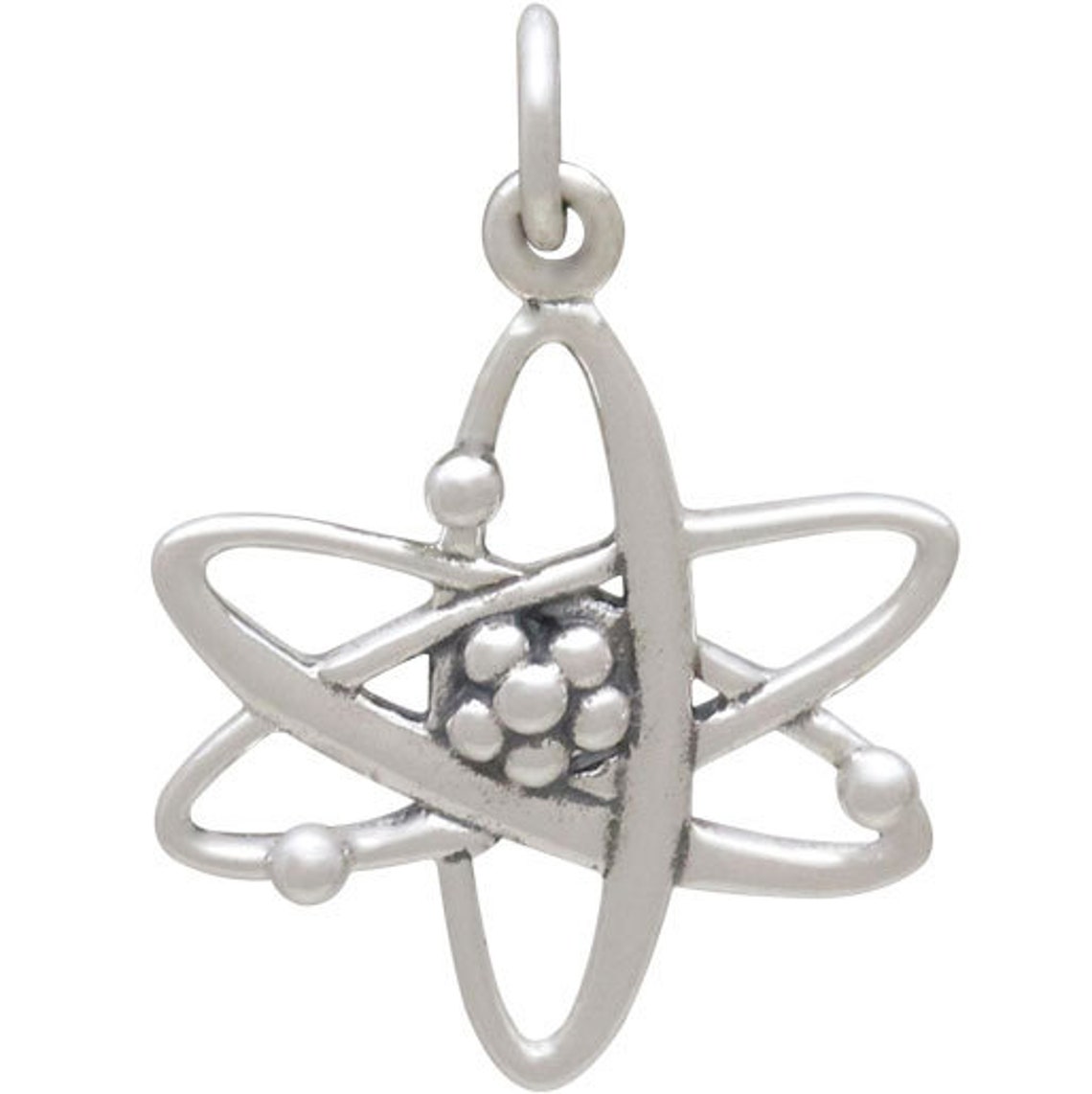 Sterling Silver Atom Charm. Science Charm. Nuclear Physics Etsy Ireland