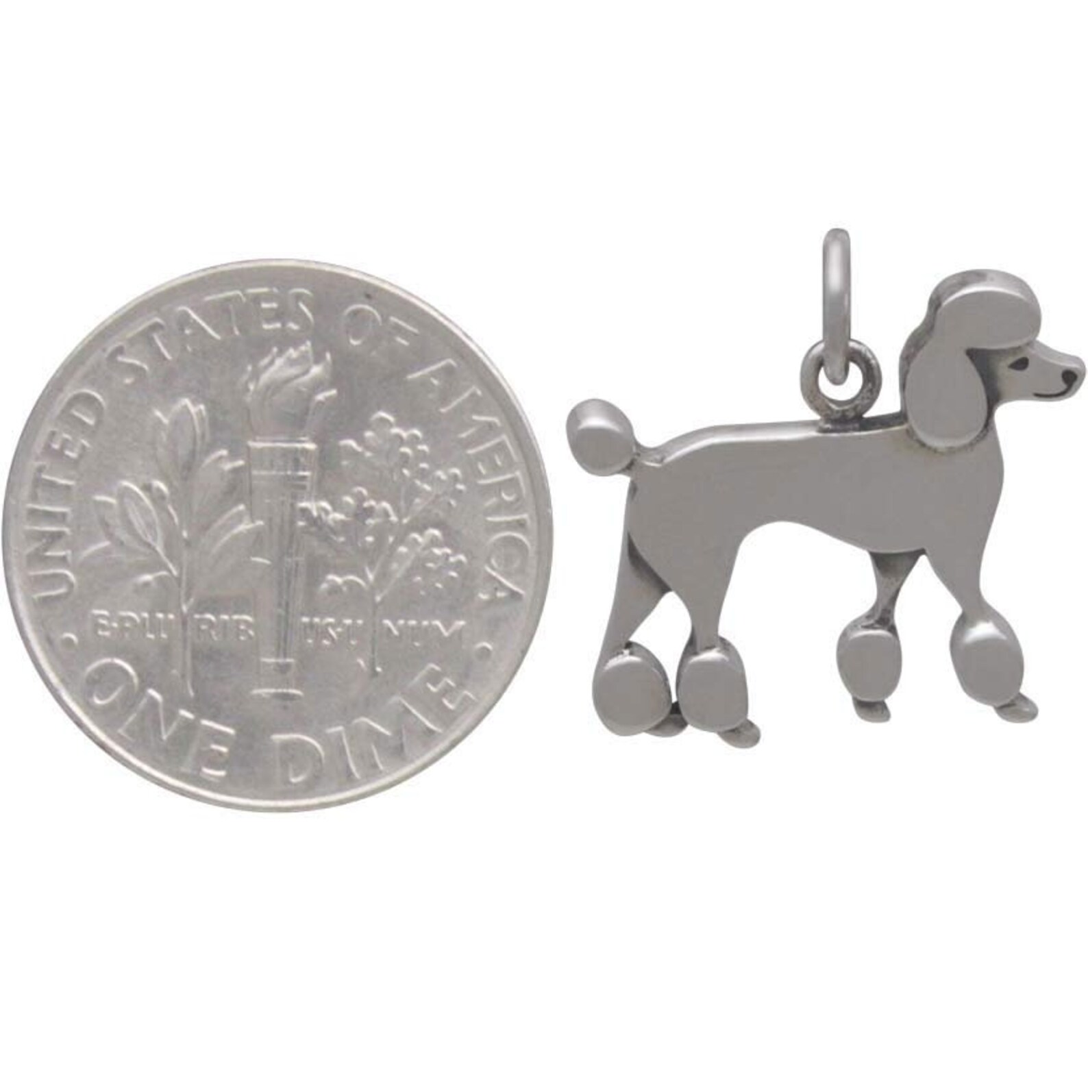 Sterling Silver Poodle Charm. 925 Sterling Silver Poodle Gift. Etsy