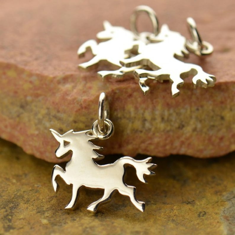 Sterling Silver Unicorn Charm. 925 Sterling Silver Unicorn Etsy