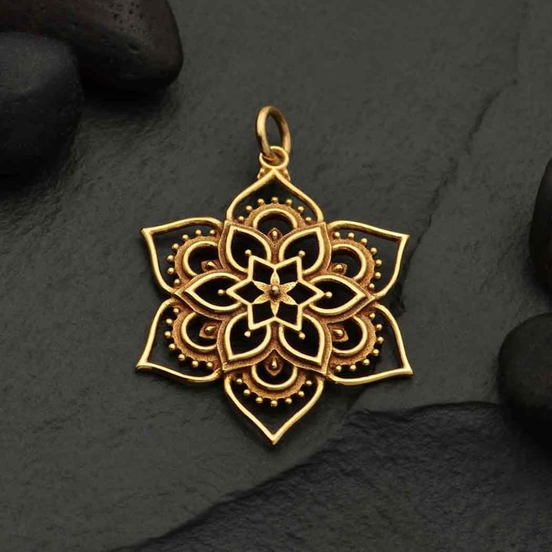 18k Gold Filled Protection Mandala Necklace
