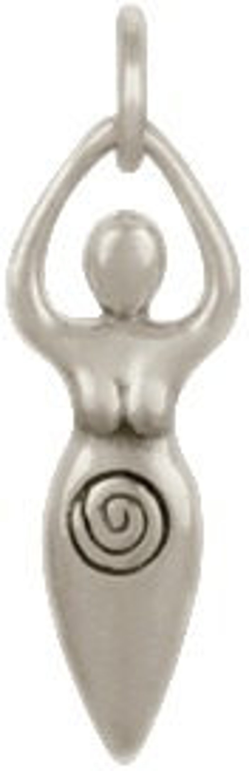 Sterling Silver Fertility Goddess Charm. Moon Goddess Charm. Etsy