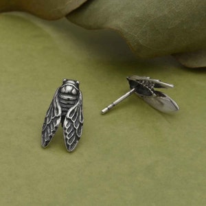Cicada Earrings 925 Sterling Silver Cicada Studs Cicada Ring Stud Earrings or Charm Cicada