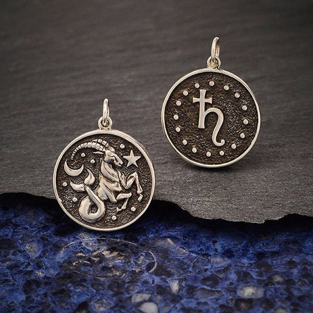 Ag Sterling - Capricorn Sterling Silver & CZ Zodiac Charm main image 1