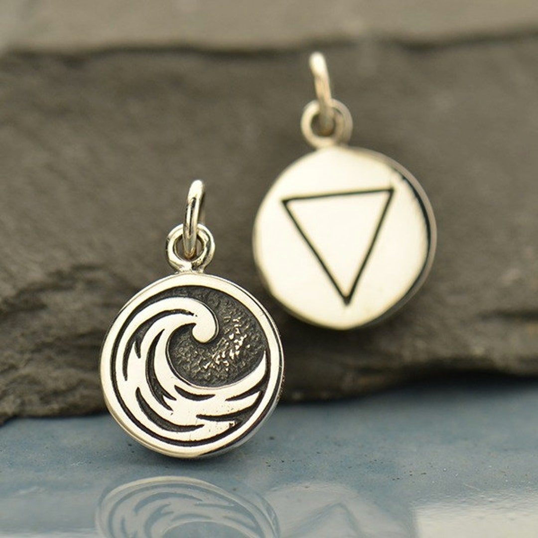 Waved Small Charm, Wave Pendants Witchy Charms, Sea Chams Charms & Pendants My Magic Place Shop