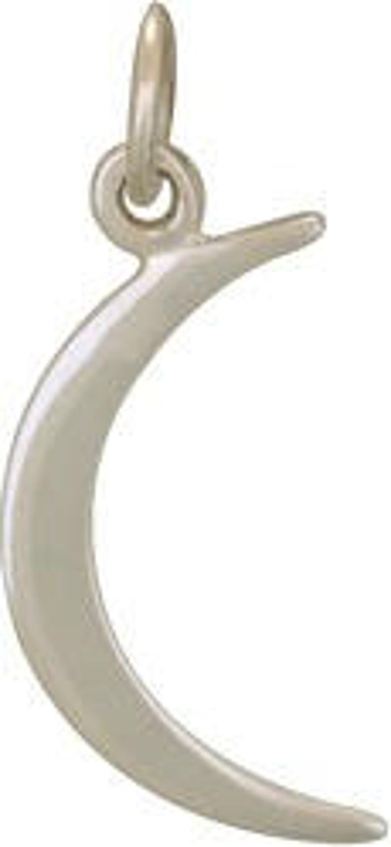 Sterling Silver Small Crescent Moon Charm