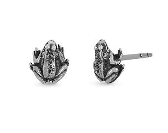 Frog Studs 925 Sterling Silver Frog Earrings Sterling Silver Frog Jewelry